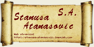 Stanuša Atanasović vizit kartica